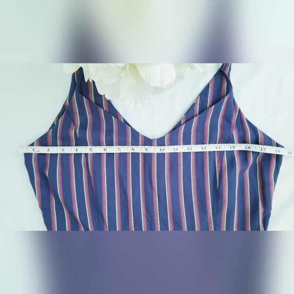 PURE Collection Striped Spaghetti Strap Wide Leg Jumpsuit - Picture 9 of 13